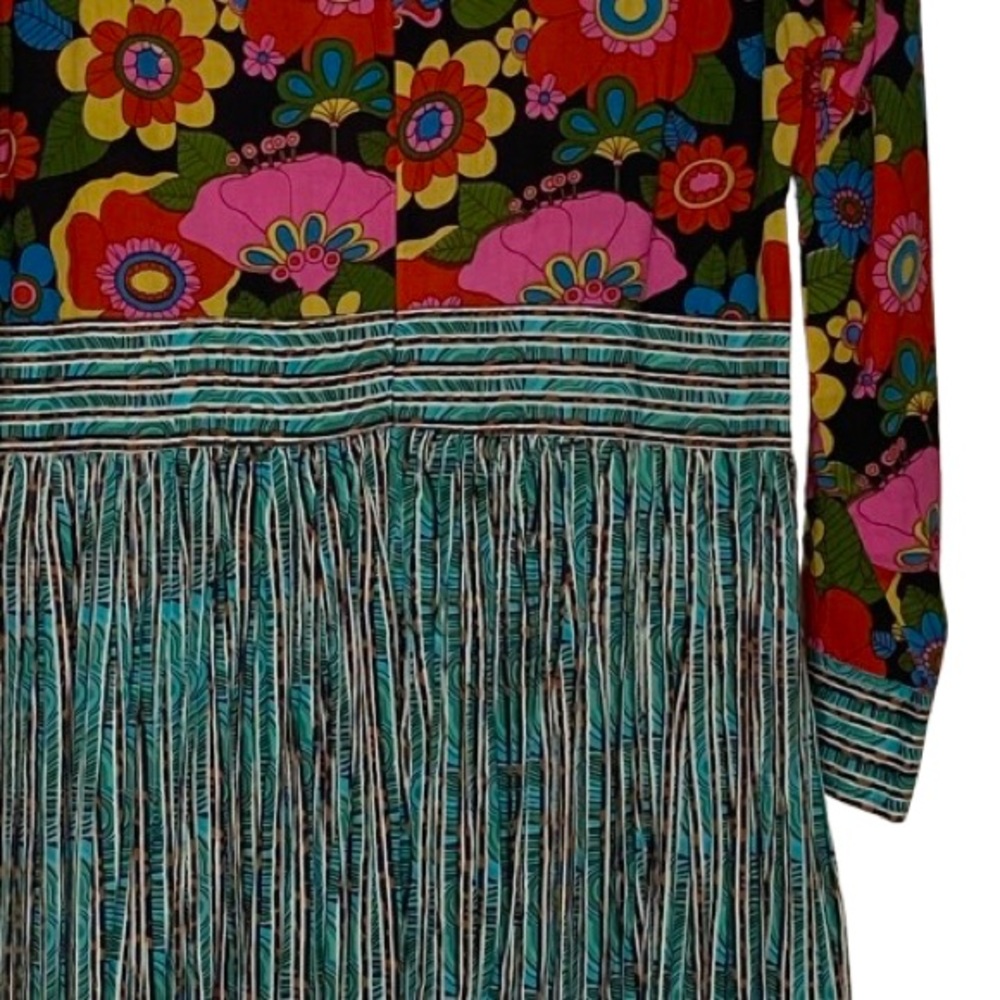 Connor & Blake Women’s Maxi Dress Cotton Size L Floral Crochet Boho All Seasons - Picture 3 of 9